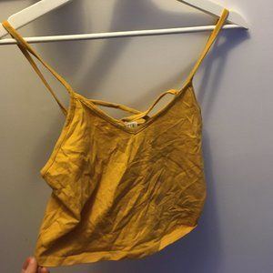 mustard crop top